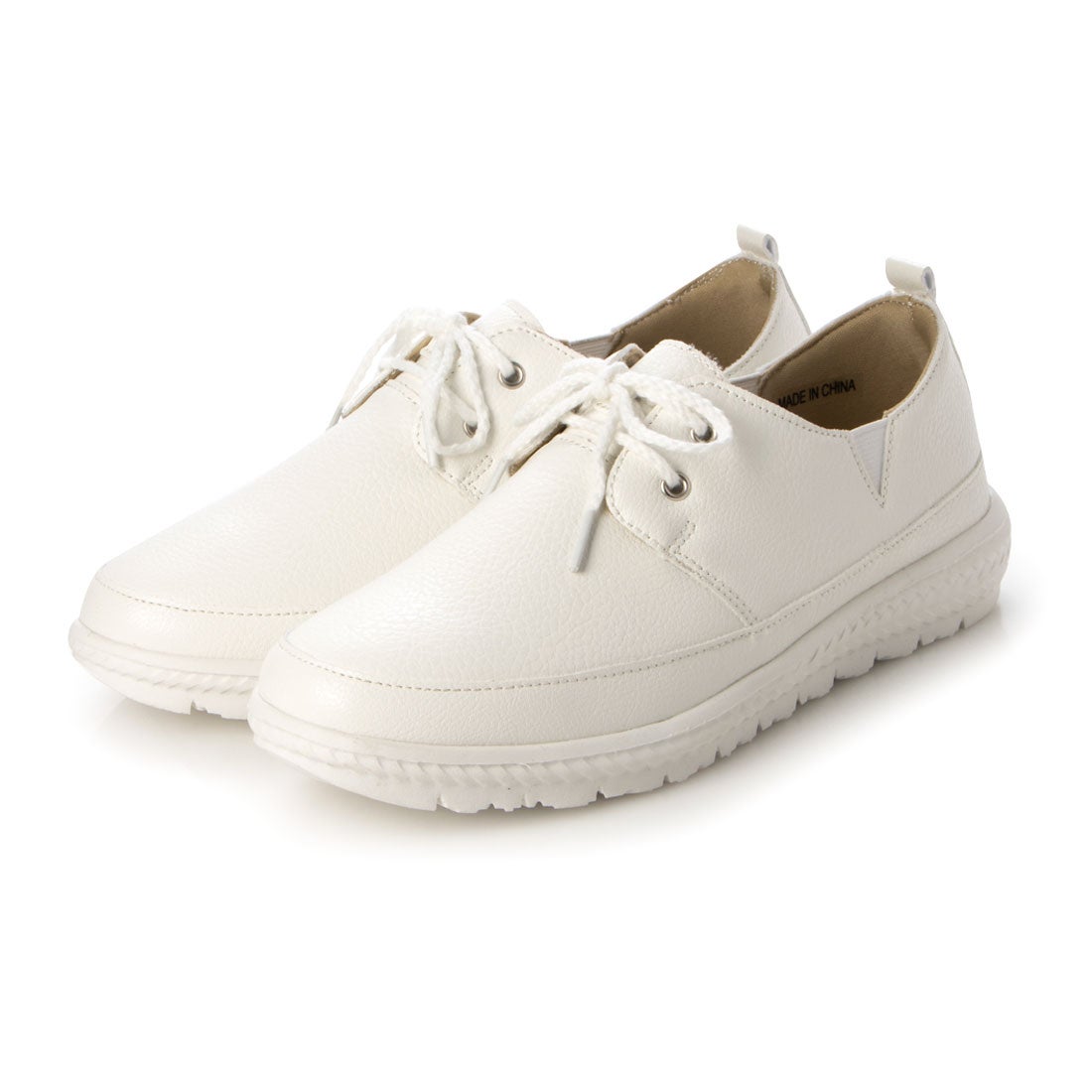 レースアップカジュアルシューズ （WHITE）